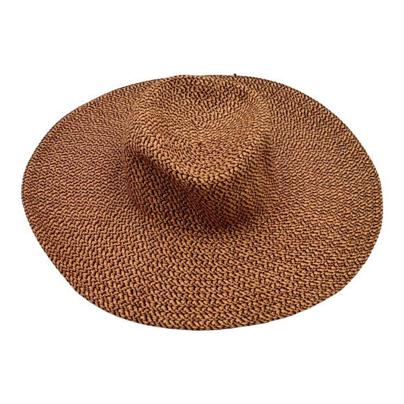 Four Buttons Spring Summer Floppy Woven Wide Brim Garden Sun Hat Beach Vacation - Picture 11 of 11